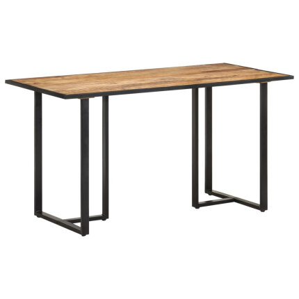 Table salle à manger Style Industriel en bois de manguier brut 140 x 70 x 76 cm {attributes}