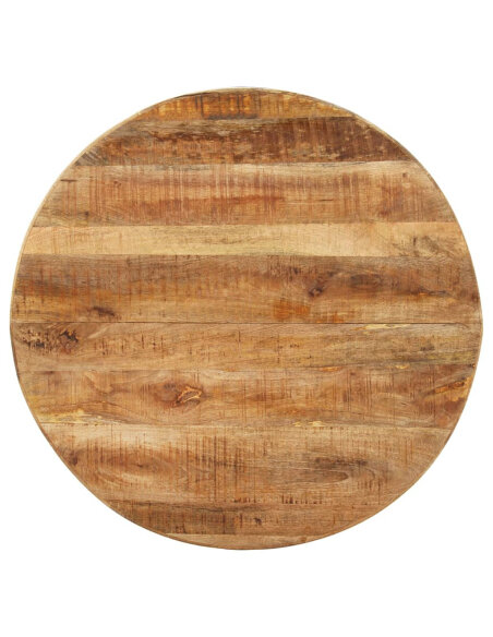 Table à manger Style Industriel ronde en bois de manguier brut Ø 100 x 75 cm {attributes} Table à manger Style Industriel ronde en bois de manguier brut Ø 100 x 75 cm {attributes}