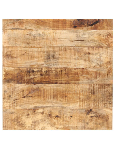 Table de bistro Style Industriel carrée en bois de manguier brut 60 x 60 x 75 cm {attributes} Table de bistro Style Industriel carrée en bois de manguier brut 60 x 60 x 75 cm {attributes}