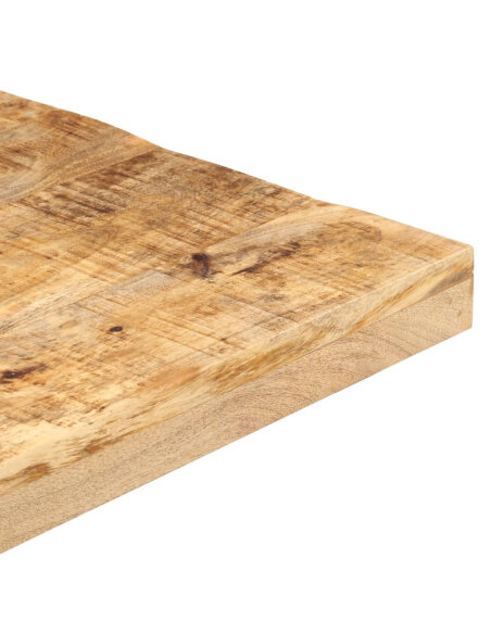Table de bistro Style Industriel carrée en bois de manguier brut 60 x 60 x 75 cm {attributes} Table de bistro Style Industriel carrée en bois de manguier brut 60 x 60 x 75 cm {attributes}
