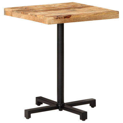 Table de bistro Style Industriel carrée en bois de manguier brut 60 x 60 x 75 cm {attributes}