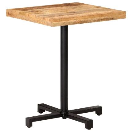 Table de bistro Style Industriel carrée en bois de manguier brut 60 x 60 x 75 cm {attributes}