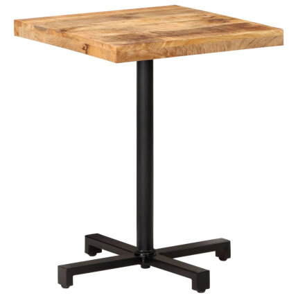 Table de bistro Style Industriel carrée en bois de manguier brut 60 x 60 x 75 cm {attributes}