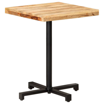 Table de bistro Style Industriel carrée en bois de manguier brut 60 x 60 x 75 cm {attributes}
