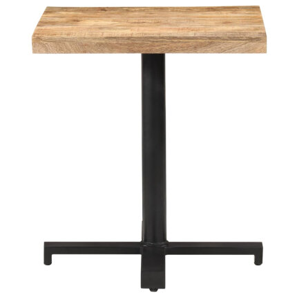 Table de bistro Style Industriel carrée en bois de manguier brut 70 x 70 x 75 cm {attributes}