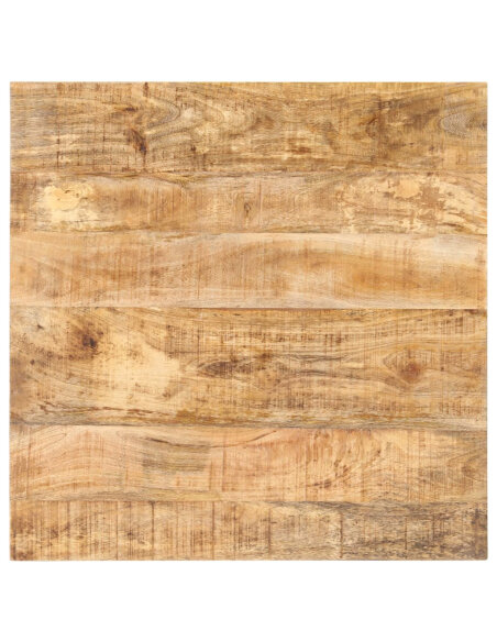 Table de bistro Style Industriel carrée en bois de manguier brut 70 x 70 x 75 cm {attributes} Table de bistro Style Industriel carrée en bois de manguier brut 70 x 70 x 75 cm {attributes}