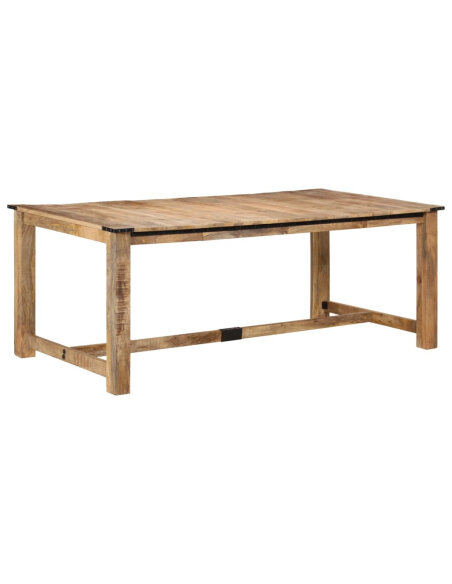 Table à manger style Industriel / Bohème en bois de manguier massif 200x100x75 cm {attributes} Table à manger style Industriel / Bohème en bois de manguier massif 200x100x75 cm {attributes}