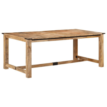 Table à manger style Industriel / Bohème en bois de manguier massif 200x100x75 cm {attributes}