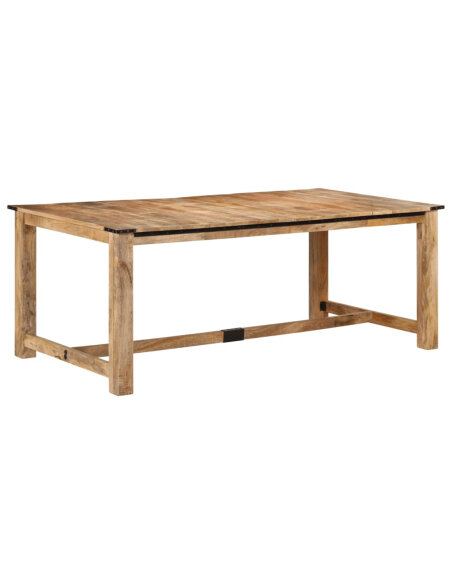 Table à manger style Industriel / Bohème en bois de manguier massif 200x100x75 cm {attributes} Table à manger style Industriel / Bohème en bois de manguier massif 200x100x75 cm {attributes}
