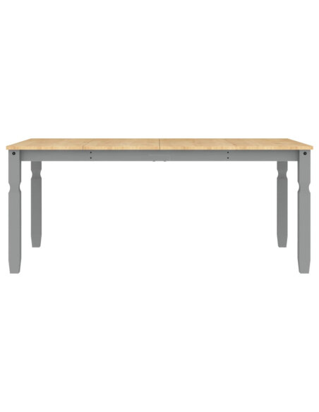 Table à manger style Campagne en bois de pin massif Gris 112x60x75 cm {attributes} Table à manger style Campagne en bois de pin massif Gris 112x60x75 cm {attributes}