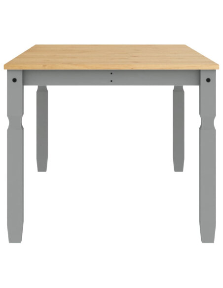 Table à manger style Campagne en bois de pin massif Gris 112x60x75 cm {attributes} Table à manger style Campagne en bois de pin massif Gris 112x60x75 cm {attributes}