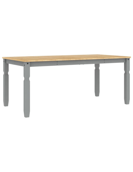 Table à manger style Campagne en bois de pin massif Gris 112x60x75 cm {attributes} Table à manger style Campagne en bois de pin massif Gris 112x60x75 cm {attributes}