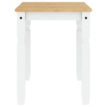 Table à manger style Campagne en bois de pin massif Blanc 112x60x75 cm {attributes}