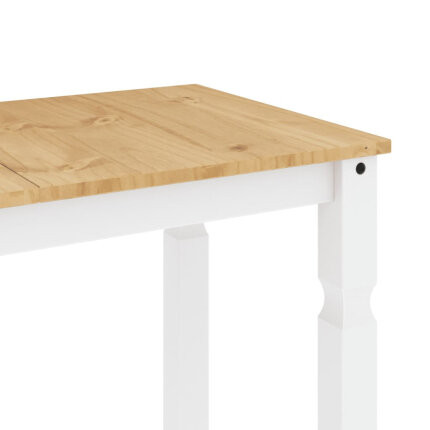 Table à manger style Campagne en bois de pin massif Blanc 112x60x75 cm {attributes}