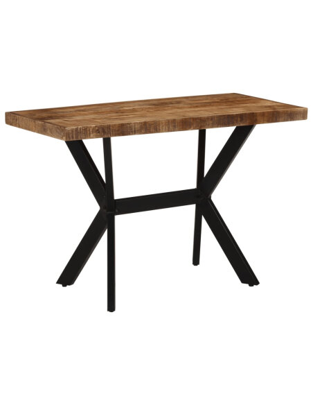Table à manger Style Industriel en bois de manguier massif 110 x 55 x 75 cm {attributes} Table à manger Style Industriel en bois de manguier massif 110 x 55 x 75 cm {attributes}