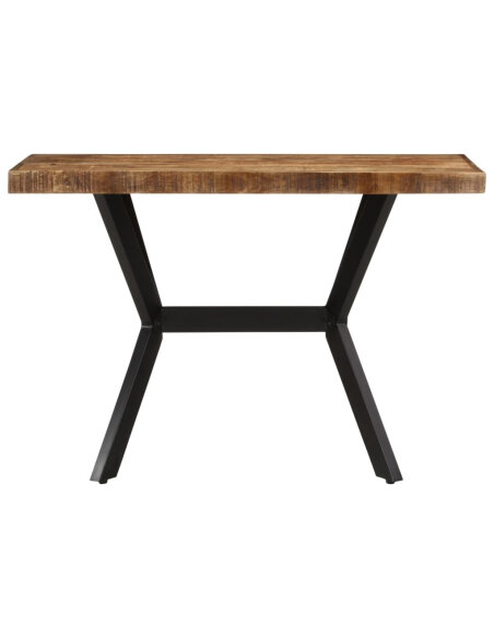 Table à manger Style Industriel en bois de manguier massif 110 x 55 x 75 cm {attributes} Table à manger Style Industriel en bois de manguier massif 110 x 55 x 75 cm {attributes}