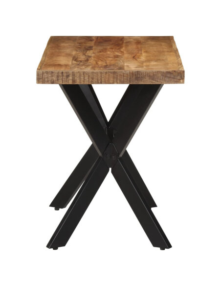 Table à manger Style Industriel en bois de manguier massif 110 x 55 x 75 cm {attributes} Table à manger Style Industriel en bois de manguier massif 110 x 55 x 75 cm {attributes}