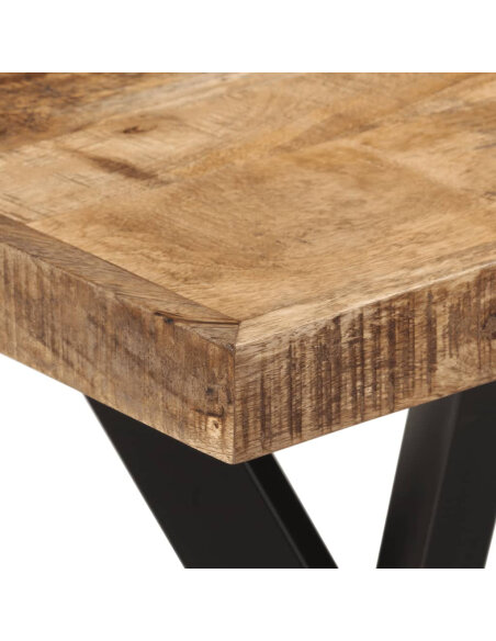 Table à manger Style Industriel en bois de manguier massif 110 x 55 x 75 cm {attributes} Table à manger Style Industriel en bois de manguier massif 110 x 55 x 75 cm {attributes}