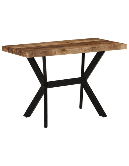 Table à manger Style Industriel en bois de manguier massif 110 x 55 x 75 cm {attributes} Table à manger Style Industriel en bois de manguier massif 110 x 55 x 75 cm {attributes}