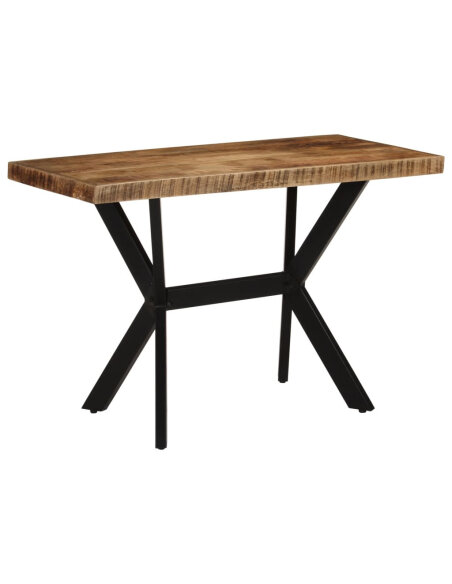 Table à manger Style Industriel en bois de manguier massif 110 x 55 x 75 cm {attributes} Table à manger Style Industriel en bois de manguier massif 110 x 55 x 75 cm {attributes}