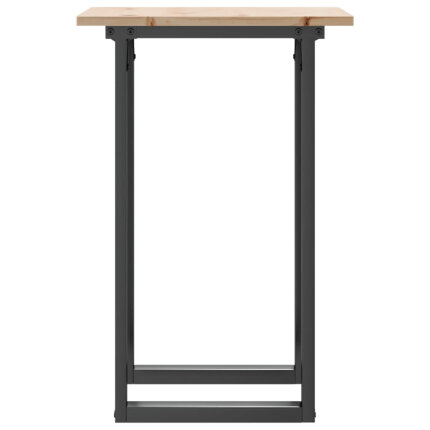 Table à manger Style Industriel cadre en O en bois de pin massif & fonte 50 x 50 x 75 cm {attributes}