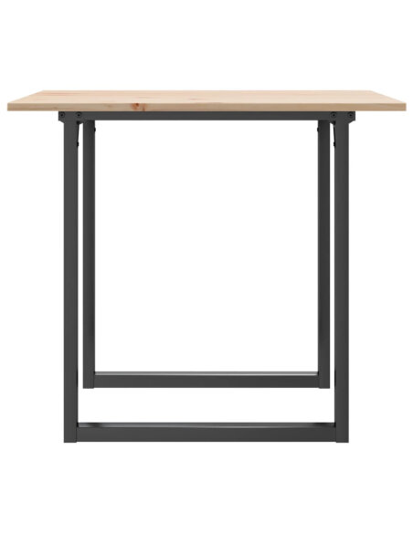 Table à manger Style Industriel cadre en O en bois de pin massif & fonte 90 x 90 x 75 cm {attributes} Table à manger Style Industriel cadre en O en bois de pin massif & fonte 90 x 90 x 75 cm {attributes}