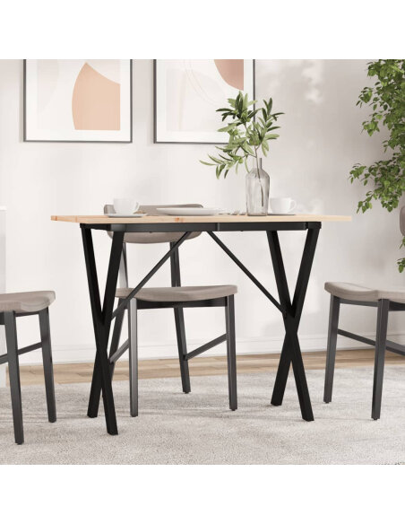 Table à manger Style Industriel cadre en X en bois de pin massif & fonte 100 x 50 x 75 cmdodododocmcmcm {attributes} Table à manger Style Industriel cadre en X en bois de pin massif & fonte 100 x 50 x 75 cmdodododocmcmcm {attributes}