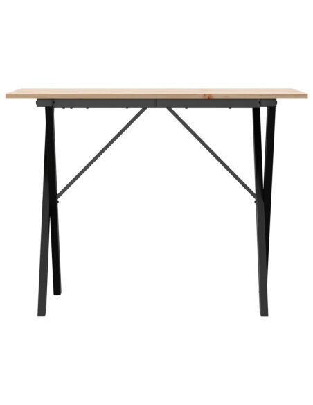 Table à manger Style Industriel cadre en X en bois de pin massif & fonte 100 x 50 x 75 cmdodododocmcmcm {attributes} Table à manger Style Industriel cadre en X en bois de pin massif & fonte 100 x 50 x 75 cmdodododocmcmcm {attributes}
