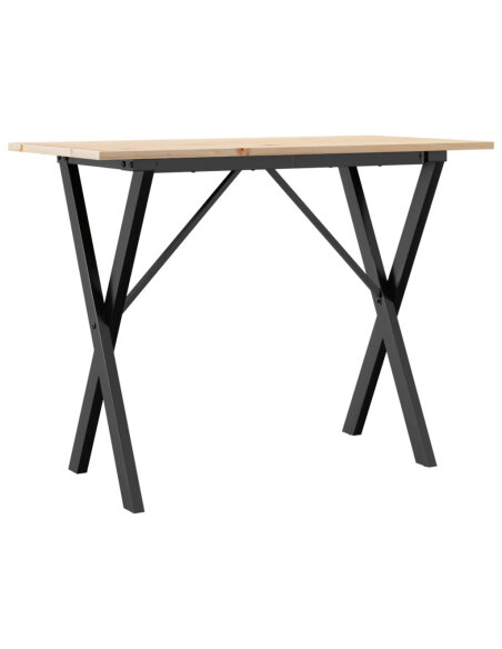 Table à manger Style Industriel cadre en X en bois de pin massif & fonte 100 x 50 x 75 cmdodododocmcmcm {attributes} Table à manger Style Industriel cadre en X en bois de pin massif & fonte 100 x 50 x 75 cmdodododocmcmcm {attributes}