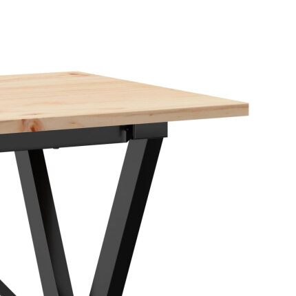 Table à manger Style Industriel cadre en X en bois de pin massif & fonte 100 x 50 x 75 cmdodododocmcmcm {attributes}