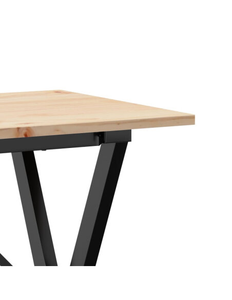 Table à manger Style Industriel cadre en X en bois de pin massif & fonte 100 x 50 x 75 cmdodododocmcmcm {attributes} Table à manger Style Industriel cadre en X en bois de pin massif & fonte 100 x 50 x 75 cmdodododocmcmcm {attributes}