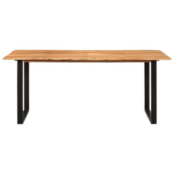 Table salle à manger Style Industriel en bois d'acacia massif 180 x 90 x 76 cm {attributes} 2