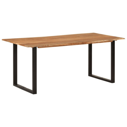 Table salle à manger Style Industriel en bois d'acacia massif 180 x 90 x 76 cm {attributes}