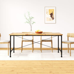 Table à manger Style Industriel en bois de manguier massif 180 x 90 x 76 cm {attributes} 2