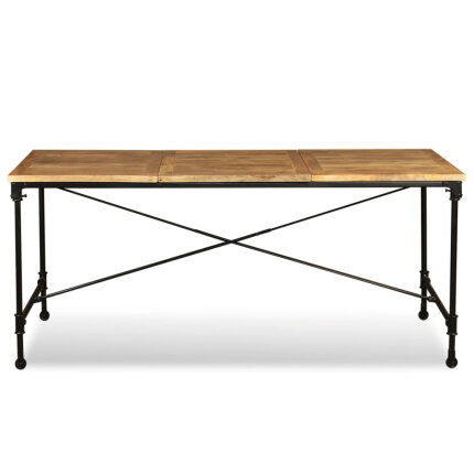 Table à manger Style Industriel en bois de manguier massif 180 x 90 x 76 cm {attributes}