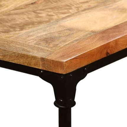 Table à manger Style Industriel en bois de manguier massif 180 x 90 x 76 cm {attributes}