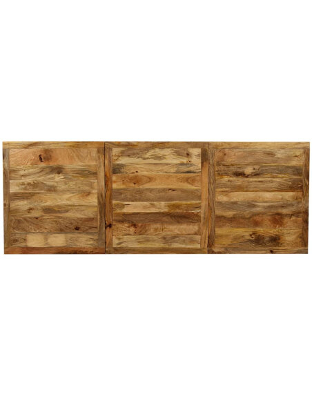 Table à manger Style Industriel en bois de manguier massif 180 x 90 x 76 cm {attributes} Table à manger Style Industriel en bois de manguier massif 180 x 90 x 76 cm {attributes}