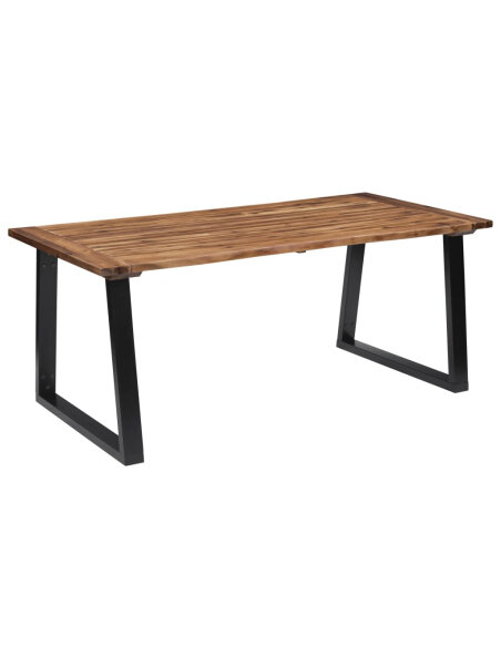 Table à manger Style Industriel en bois d'acacia massif 180x90 cm {attributes} Table à manger Style Industriel en bois d'acacia massif 180x90 cm {attributes}