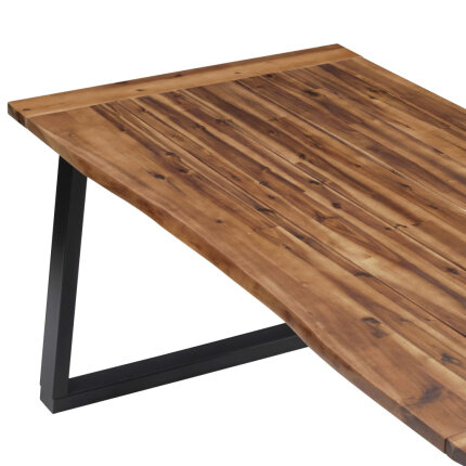 Table à manger Style Industriel en bois d'acacia massif 180x90 cm {attributes}
