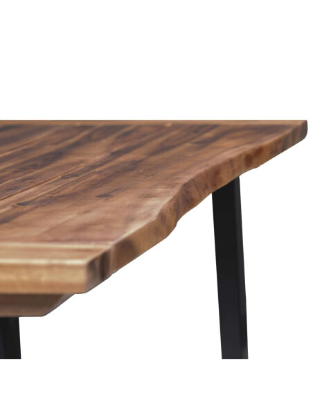Table à manger Style Industriel en bois d'acacia massif 180x90 cm {attributes} Table à manger Style Industriel en bois d'acacia massif 180x90 cm {attributes}