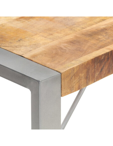 Table à manger style Industriel / Bohème en bois de manguier massif brut 200 x 100 x 75 cm {attributes}