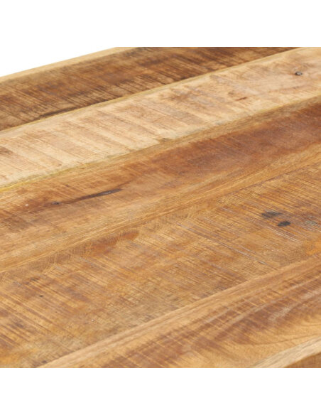 Table à manger style Industriel / Bohème en bois de manguier massif brut 200 x 100 x 75 cm {attributes}