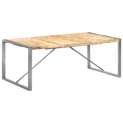 Table à manger style Industriel / Bohème en bois de manguier massif brut 200 x 100 x 75 cm {attributes}