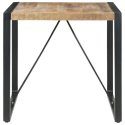 Table à manger Style Industriel en bois de manguier brut 80 x 80 x 75 cm {attributes} 2