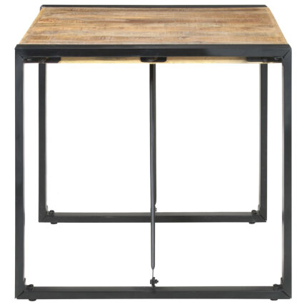 Table à manger Style Industriel en bois de manguier brut 80 x 80 x 75 cm {attributes}