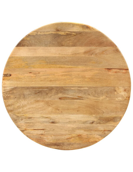 Table à manger Style Industriel en bois de manguier massif et acier Ø 110 x 78 cm {attributes}