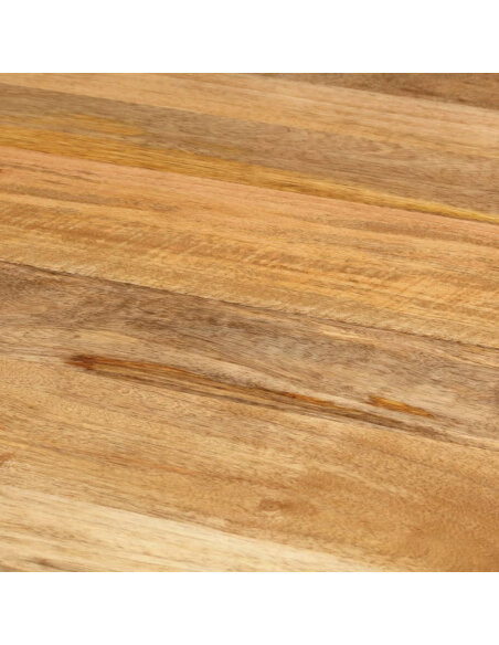 Table à manger Style Industriel en bois de manguier massif et acier Ø 110 x 78 cm {attributes}