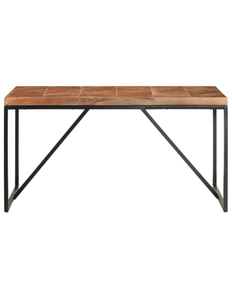 Table à manger Style Industriel en bois massif d'acacia et de manguier 140 x 70 x 76 cm {attributes}