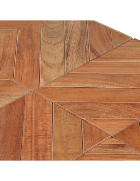 Table à manger Style Industriel en bois massif d'acacia et de manguier 140 x 70 x 76 cm {attributes}