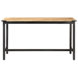 Table à manger Style Industriel en bois de manguier massif brut 140 x 70 x 76 cm {attributes} 2